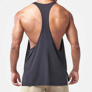 CottonPolyester Men's Workout Stringer Bodybuilding Singlet 2026 Trendy Product Best <b>Design</b> Men Singlets Men's Tank Tops - Product Image 6