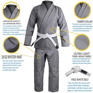 Kimono de Jiu-Jitsu Brésilien (BJJ) personnalisé en tissu Pearl Weave pour hommes, avec options de broderie personnalisées, couleurs sur mesure et construction renforcée de qualité supérieure - Product Image 6