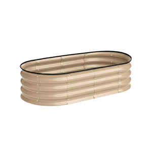 Bac à légumes ovale en métal galvanisé pour jardin extérieur, jardinière en acier ondulé pour jardinage en arrière-cour GB026 - Product Image 1