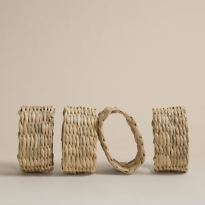 Wholesale Natural Seagrass Oval Napkin Rings for <b>Wedding</b> Handmade Rustic <b>Tissue</b> Ring from Vietnam - Product Image 1
