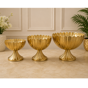 Vase de table de luxe fait main en forme de bol, motif floral, résistant à la rouille, écologique, grand pot de fleurs, très demandé - Product Image 1
