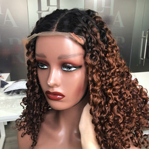 100% vietnamien Pixel Curl Ombre perruque cuivre couleur haute qualité 100% cheveux humains - Product Image 5