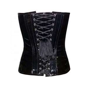 Leather Satin Lingerie Full Bust Corset Light Control Level Breathable Zipper Customization High Quality OEM Service - Product Image 2