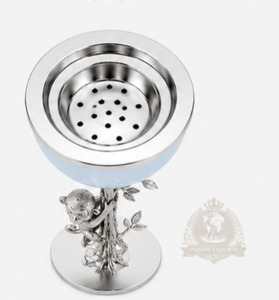 Quemador de Mesa de Lujo Monkey Burner, Quemador Plateado, Quemador Decorativo de Metal, Quemador con Tazón Azul, Decoración para Mesa de Boda, Hotel - Product Image 6