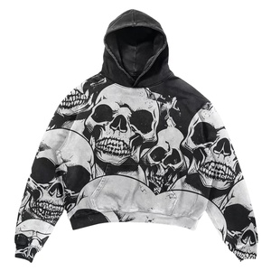Wholesale Custom 100% Cotton Fleece Oversized Breathable Sweatshirt Men's Drop Shoulder Hoodie Embroidered for Solid - Product Image 3