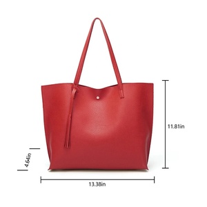 2024 nouvelles dames sacs à main en cuir PU à la mode couleur Pure collège filles sac à main femmes sac à main - Product Image 2