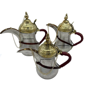 Ramadan 2022, fabricant indien de cafetières et théières en laiton Dallah |   Cafetière arabe Dallah |   Fêtes de l'Aïd |   Services à café et à thé Gulf - Product Image 2