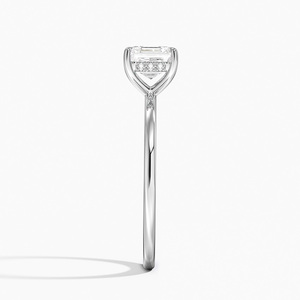 แหวน SOJ รุ่น 019 ทรง Asscher เงินแท้ 925 ดีไซน์ Audrey Perfect Fit ประดับเพชรรอบวงแบบซ่อน 2 กะรัต สี D ความสะอาด VVS1 มอยส์ซาไนต์ รับรองโดย GRA ราคาประหยัด - Product Image 3