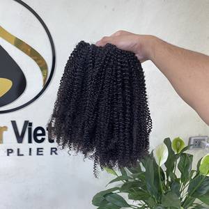 Top Quality Wholesale Kinky Curly Weft <b>Hair</b> Extensions Bundle Cuticle Aligned Natural <b>Color</b> Human <b>Hair</b> Bundles - Product Image 2