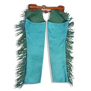 Suede <b>Leather</b> <b>Chaps</b> Straight Solid Closer Best Quality Equestrian Product Half Mini Horse Riding Equipment - Product Image 6