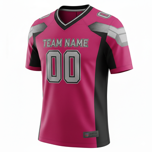 Customizable Breathable 100% Polyester American Football Uniform Jersey and Shorts Set with Front Logo Position - Product Image 5