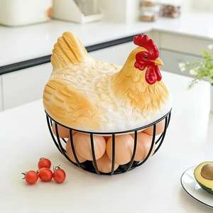 Decorative Metal <b>Egg</b> Basket, Farmhouse Kitchen <b>Egg</b> <b>Storage</b> Holder - Product Image 6