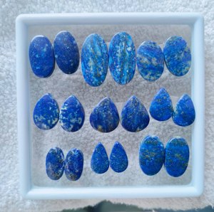 Top Grade Natural <b>Lapis</b> <b>lazuli</b> Pair Pendant Cabochon Polished Mix Shape Loose Gemstone Quartz Customizable Sizes - Product Image 3