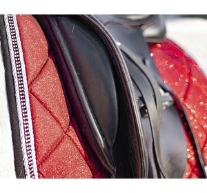 Almohadillas de Montura de Caballo de Alta Calidad con Diseño Occidental Personalizado, Cómodas, con Cuerda de Perlas y Brillo, para Salto - Product Image 3