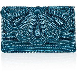 Bolso de Mano Tipo Sobre con Bordado Clásico y Cuentas para Bodas, Eventos y Fiestas, Bolso Étnico Decorativo y Moderno para Mujer - Product Image 4