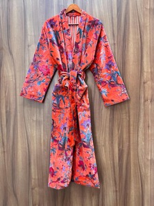 Robe Kimono Élégante en Velours de Coton pour Femme, Style Thé du Matin, Robe de Mariée et Veste de Demoiselle d'Honneur - Product Image 3