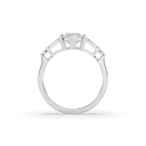 Anillo de Diamante Cultivado en Laboratorio con Corte Marquesa de 3.07Ct en Oro Blanco de 14KT, Diseño Ligero y Único, Joyería de Boda con Solitario de Oro de 10KT - Product Image 3