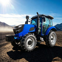 Tractor Agrícola de Ruedas 4x4 de 80HP Inalterable con Cabina con Aire Acondicionado, Sistema Hidráulico Potente, Elevación Alta y Trabajos Agrícolas Modernos