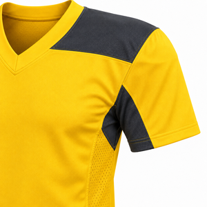 Ensemble d'uniformes de football américain jaunes et anthracite à 12 panneaux sans rembourrage et avec épaulettes carrées - Product Image 6