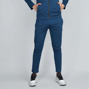 Chándal Azul Marino Personalizado para Hombre, Manga Larga, Informal, para Otoño, con Bolsillos Laterales, Corte Regular, Color Sólido, Cierre de Cremallera Frontal - Product Image 5
