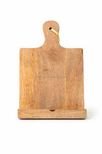 Support pour tablette et livre de cuisine avec design pliable, planche à découper multifonction et porte-livre, bois rustique, 50 meubles de bureau - Product Image 2