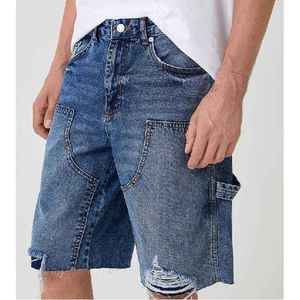 <b>Top</b> Trending Men Comfortable Thin Denim Shorts Ripped Fitting Straight <b>Distressed</b> Quick Dry Jeans Denim Shorts - Product Image 4