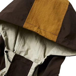 Veste de randonnée imperméable et écologique à capuche pour l'automne, style streetwear color block, veste décontractée élégante de créateur - Product Image 2