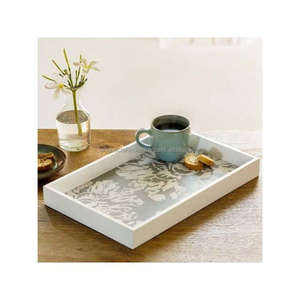 Plateau contemporain en bois massif pour une présentation élégante des aliments et un usage domestique | Plateaux de luxe de qualité supérieure - Product Image 6