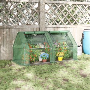 Serra Portatile 6x3x3 per Piccoli Giardini con 2 Coperture in PE/PVC, 2 Finestre Avvolgibili, Ecologica, per Esterni, Casa Calda per Piante Verdi - Product Image 2