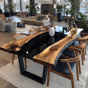 Fresh Arrival Epoxy Resin Top Modern Center <b>Table</b> with Metal Frame Living Room Furniture Epoxy <b>Table</b> Customized - Product Image 3