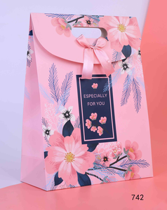 Paper <b>Bags</b> Premium Ribbon Handle <b>Gift</b> Paper <b>Bags</b> for Retail Stores and <b>Wedding</b> Favors - Product Image 3