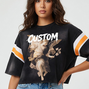 เสื้อยืดโอเวอร์ไซส์พิมพ์ลายกราฟิกแบบซันเฟด ผ้าฝ้าย 100% คุณภาพพรีเมียม เนื้อผ้าหนา GSM เหมาะสำหรับสตรีทแวร์ สำหรับทุกเพศ - Product Image 3