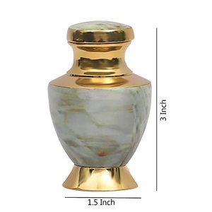 Distinctive Brass Adult Cremation Tribute Funeral Urn <b>Memorial</b> <b>Keepsake</b> Holder Featuring Premium Secure Top Finish - Product Image 3