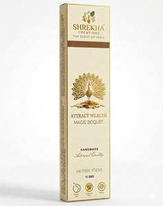 ธูปหอมธรรมชาติทำมือ ยี่ห้อ Shrekha Creations กลิ่นหอมดึงดูดทรัพย์สิน ใช้งานได้นาน เป็นมิตรต่อสิ่งแวดล้อม น้ำหนัก 15 กรัม ผลิตจากอินเดีย กลิ่นหอมจากมณฑลมัธยาปัฎษีร์ - Product Image 1