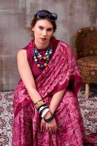 Indian Traditional Casual Satin <b>Silk</b> Saree in Printed for Daily Wear and Festive Function for Women Comfortable Fancy Outfit - Product Image 2