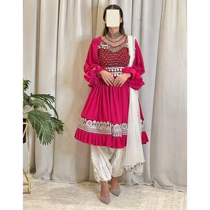 Ropa paquistaní, vestido nupcial afgano Kuchi, vestido de boda Kuchi multicolor, vestido tribal afgano para mujer - Product Image 5