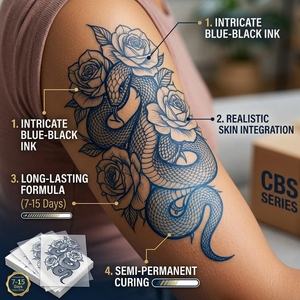 Tatuaje Temporal Personalizado Semipermanente <span class=keywords><strong>con</strong></span> Diseño de Tigre Geométrico y Cristal, Resistente al Agua, para Hombres y Mujeres - Product Image 3