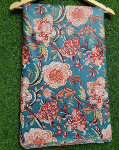 ผ้าฝ้ายพิมพ์ลายบล็อกด้วยมือ เนื้อผ้านุ่ม น้ำหนักเบา ขายเป็นหลา พิมพ์ลายด้วยสีธรรมชาติ ราคาโรงงาน - Product Image 3