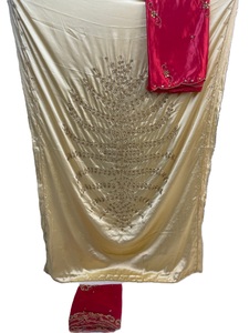 COLECCIÓN A.K.TRENDY Conjunto de Dirac de Lujo para Novia Somalí - Elegante Conjunto de Encaje Bordado Floral de Satén Ligero y Ecológico para Damas de Honor - Product Image 2