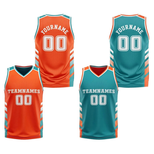Maillots de basket rétro personnalisés en sublimation, réversibles, pour enfants et hommes, ensemble de tenues de basketball - Product Image 2