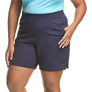 Shorts Casuales de Algodón para Mujer, Tallas Grandes, Personalizables con Logotipo, Azul y Negro, Ropa Urbana Transpirable para Mujer 2026 - Product Image 4