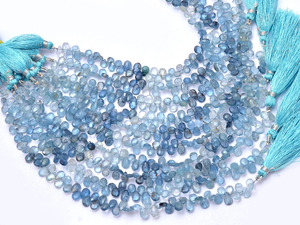 AAA+ Aquamarine 6x4mm Faceted Pear Briolette <b>Beads</b> Natural Multi Offiki Aquamarine Semiprecious Gemstone <b>Loose</b> <b>Beads</b> For Jewelry - Product Image 1