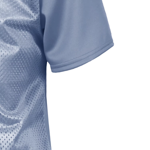 Camiseta de Béisbol con Cuello en V para Hombre, Manga Corta, Transpirable, de Malla, Color Sólido, Cierre de Botones, Corte Regular, Ropa Deportiva para Adultos - Product Image 3