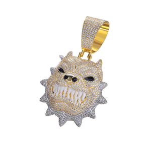 Pendentif Tête de Loup Iced Out en Moissanite Diamant Argent 925 Collier Hip Hop Visage d'Animal - Product Image 3