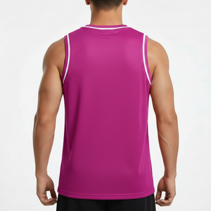 Men Basketball Jersey Sleeveless Mesh Breathable Quick Dry Moisture Wicking Sports Tank Top Wholesale - Product Image 2