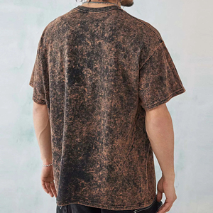 เสื้อยืดโอเวอร์ไซส์ทรงหลวม ย้อมสีแบบแอซิดวอช คุณภาพสูง ผ้าคอตตอนหนา ย้อมสีแบบ Garment Dyed สไตล์วินเทจ สตรีทแวร์ ขายส่งจากโรงงานเสื้อผ้า - Product Image 2
