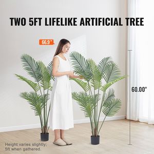 Palma Artificiale Olivo Alta 1,5 m, Pianta Finta in PE Sicuro, Bassa Manutenzione, Protezione Anti-Ribaltamento, Realistica - Product Image 2