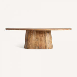 Mesa de Comedor de Madera de Teca Sólida de Calidad de Exportación, Muebles de Comedor Modernos y Duraderos, Ovalados y Ensamblados, para Uso en Villas, Resorts y Hoteles - Product Image 4