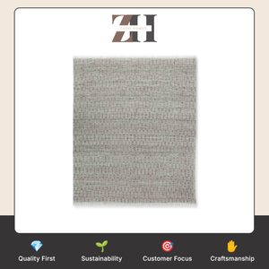 Tapis en polyester tissé à la main Thermite, tapis contemporain texturé, tapis de sol doux et durable pour la décoration du salon - Product Image 6