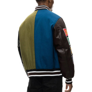 Professional Manufactured <b>Men's</b> Varsity <b>Jacket</b> with Stand Collar & Full Sleeves Canvas Fabric For Sale - Product Image 2
